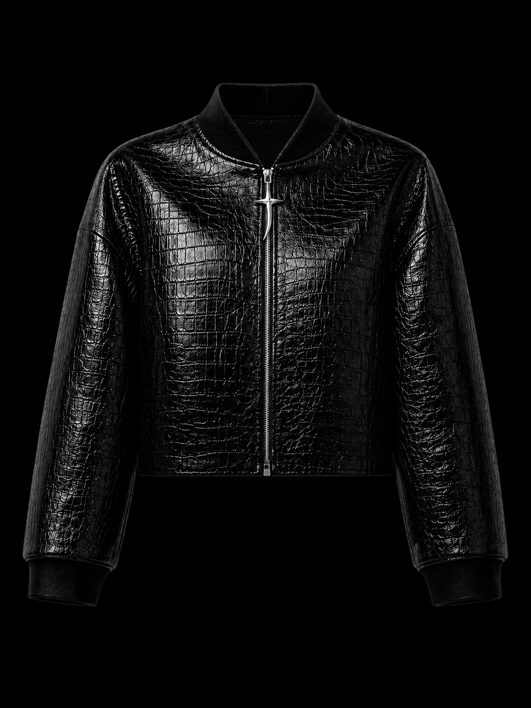 CROC LEATHER JACKET